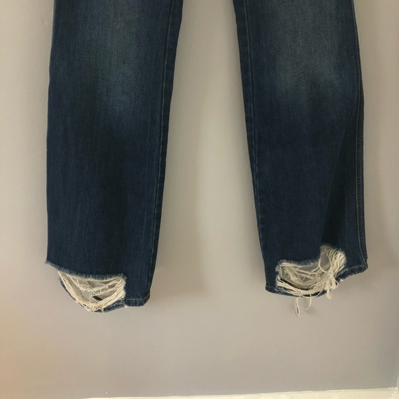 We The Free Straight Leg Frayed Hem Jeans Dark Wash NWOT 24 - Picture 5 of 11